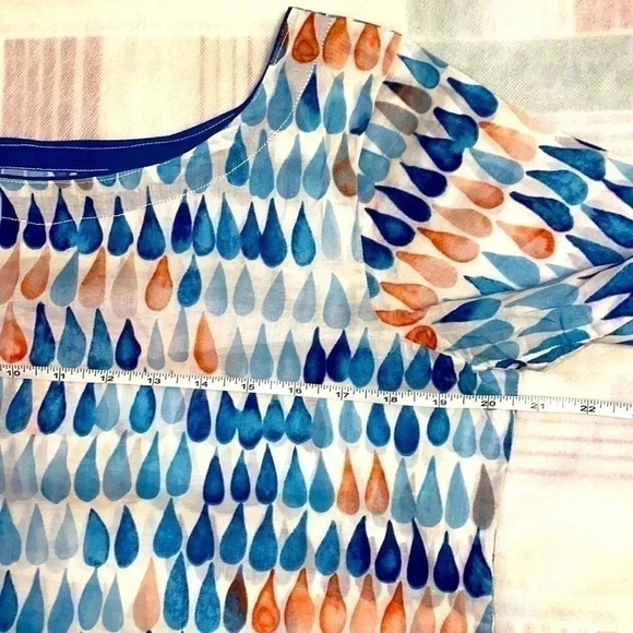 Colourful Summer Tunic, Medium/  Relaxed Fit. 100% Cotton - Picture 2 of 4